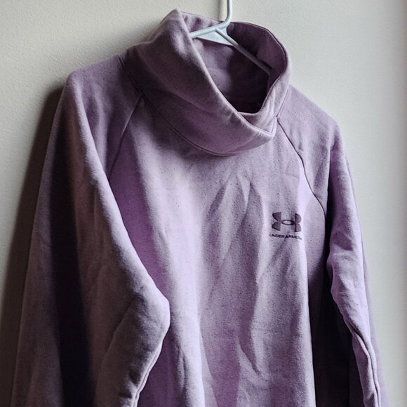 Under Armour Lavender Cowl Neck Cropped Sweatshirt Size XL - Picture 2 of 14